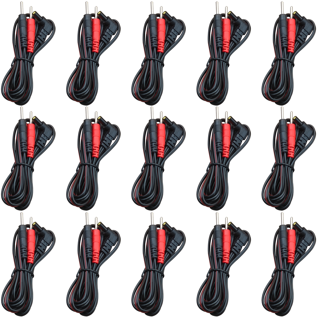 TENS Unit Replacement Lead Cables - 15 Pieces